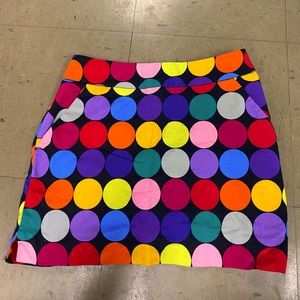 Loudmouth Golf Colorful Polka Dot Skirt Size 2